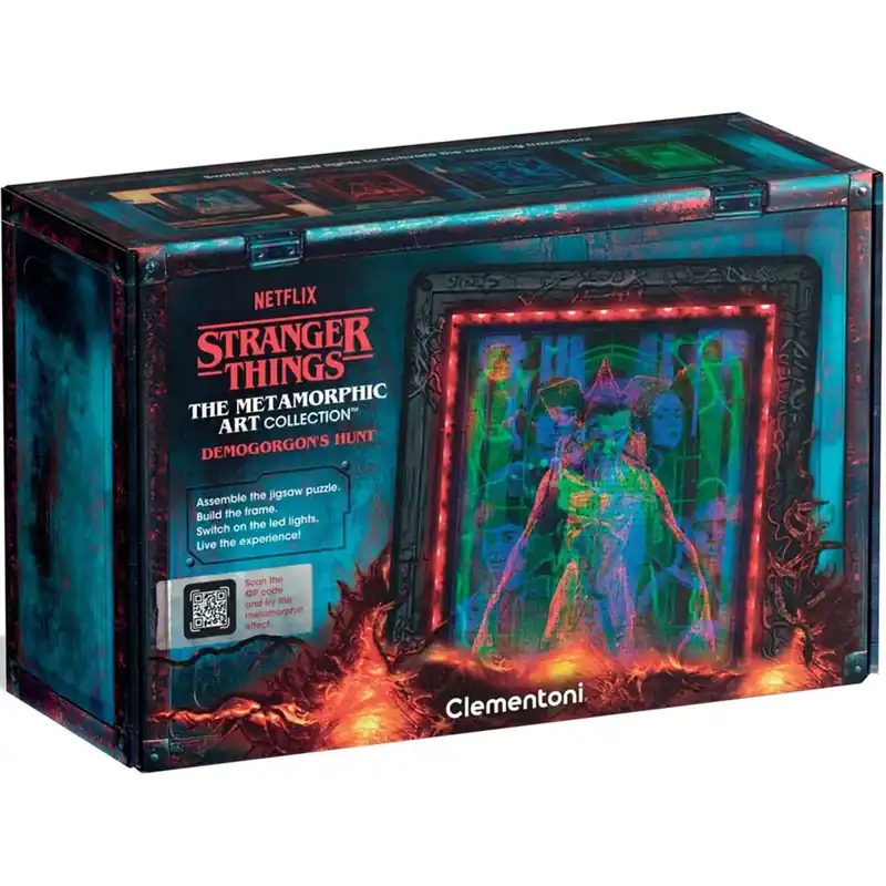Stranger Things Demogorgon vadászata 520db-os puzzle kerettel és RGB LED világítással - Clementoni Vásárlói kedvenc