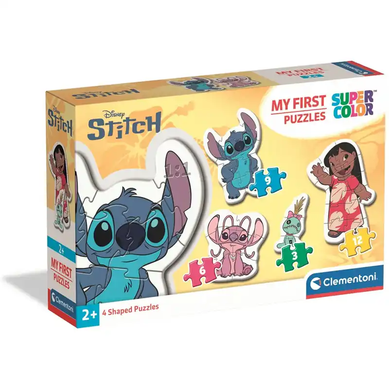 Exkluzív ajánlat Stitch 4 az 1-ben Supercolor formapuzzle - Clementoni