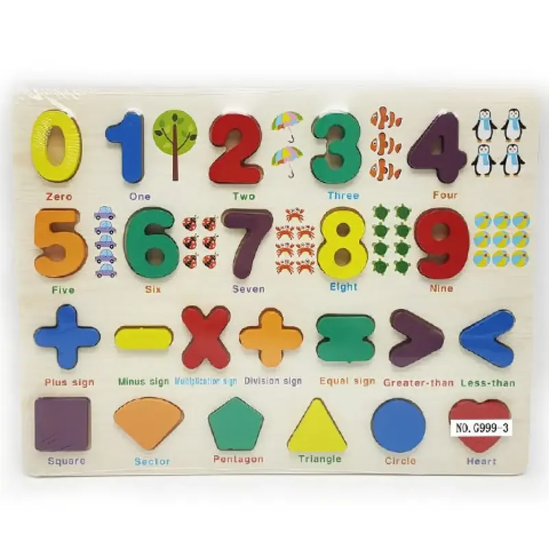 Számok és formák fa formaillesztő puzzle Biztonságos fizetés