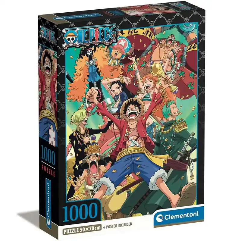 Gyors szállítás One Piece anime 1000db-os compact puzzle 50x70cm - Clementoni