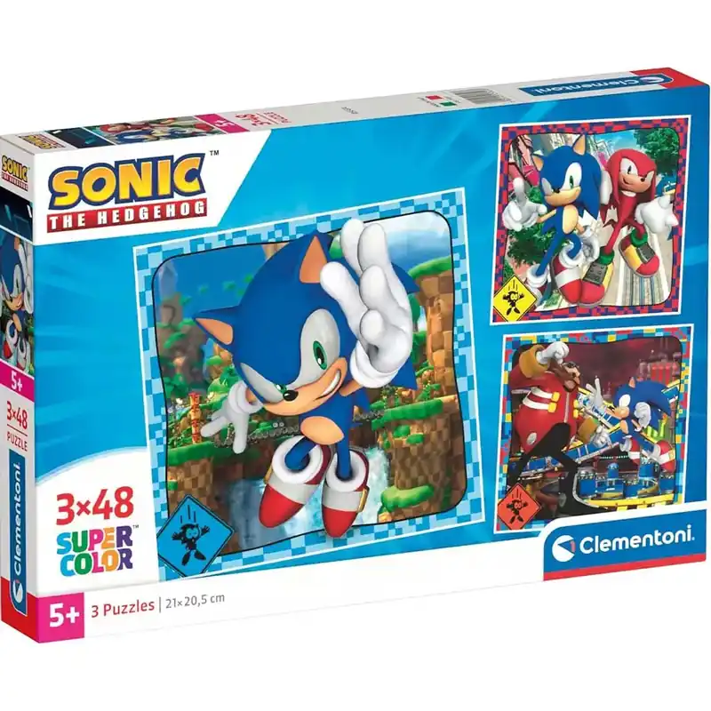 Sonic 3x48db-os Supercolor puzzle - Clementoni Ne maradj le