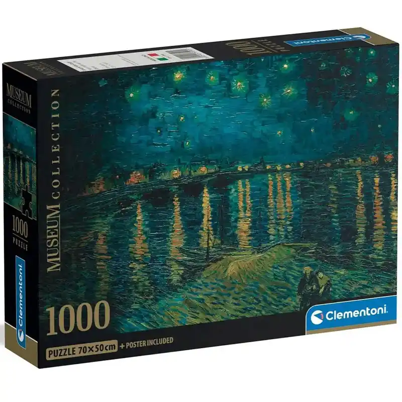 Museum Collection Van Gogh - Csillagos éjszaka 1000 db-os HQC compact puzzle - Clementoni Népszerű