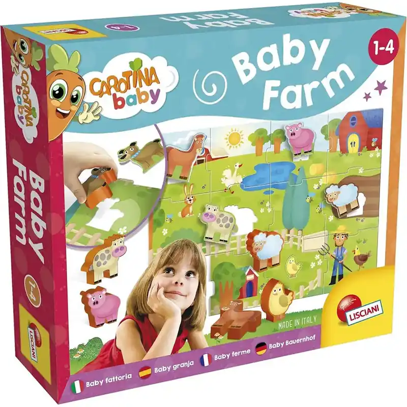 Árcsökkenés Carotina baby Farmos puzzle és formaillesztő játék - Lisciani
