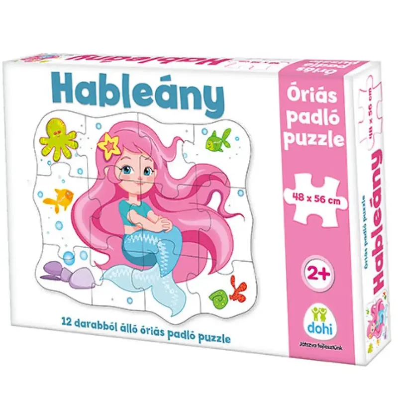 Hableány óriás padló puzzle 12db-os Azonnali szállítás