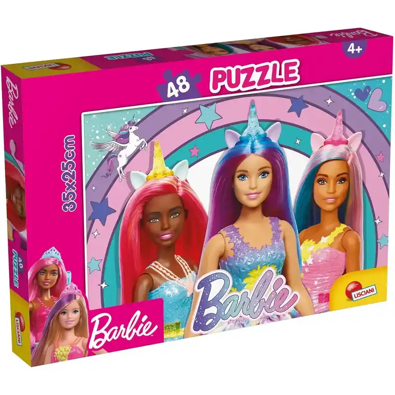 Outlet Barbie mágikus unikornis 48db-os puzzle 35x25cm - Lisciani