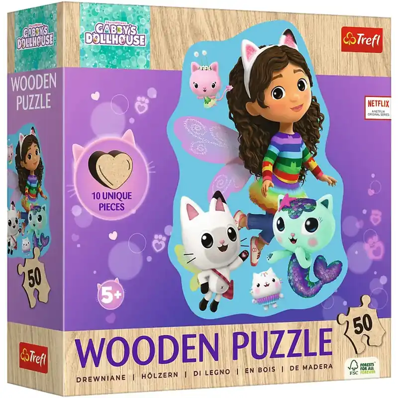 Gyors szállítás Gabi babaháza kontúros 50db-os fa puzzle - Trefl
