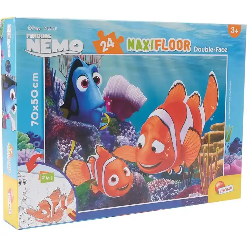Expressz kézbesítés Némó nyomában 2 az 1-ben maxi 24db-os puzzle és színező 70x50cm - Lisciani