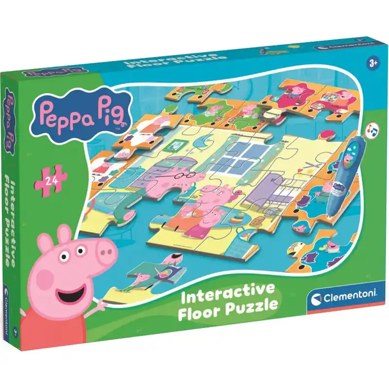 Csak ma Peppa malac interaktív 24db-os padló puzzle - Clementoni