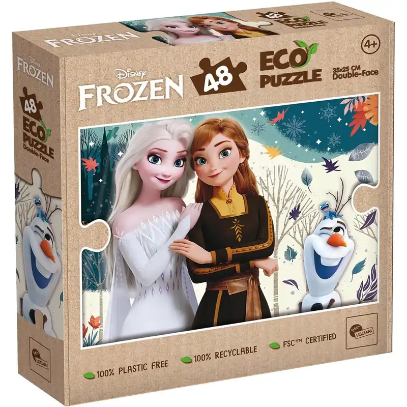 Jégvarázs testvérek 2 az 1-ben 48db-os Eco mini puzzle és színező 35x25cm - Lisciani Bestseller