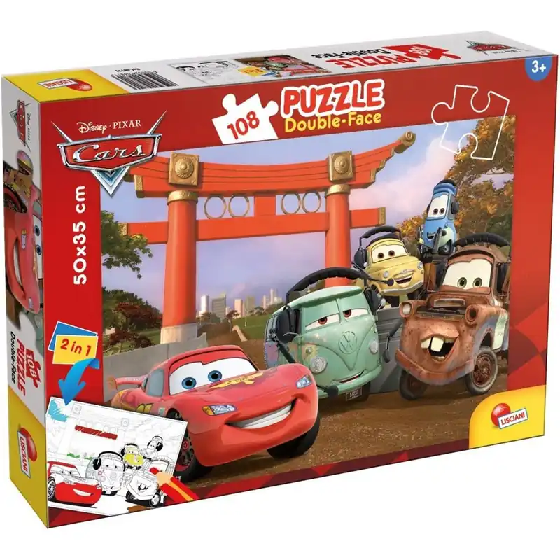 Verdák 2 az 1-ben 108db-os puzzle és színező 50x35cm - Lisciani Outlet