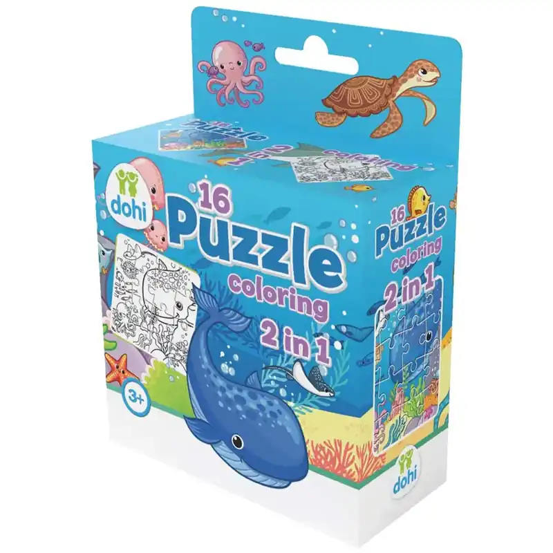 Kiárusítás 16 Darabos Színezős Puzzle 2 az 1-ben - Tenger