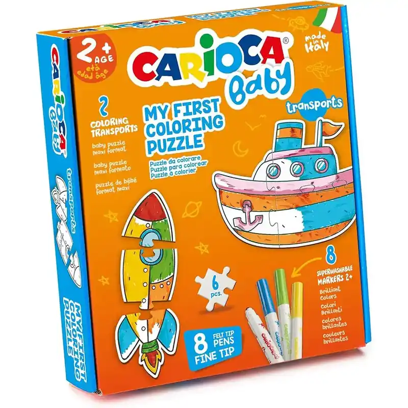 Expressz szállítás Baby első színezhető puzzle szettem - Carioca