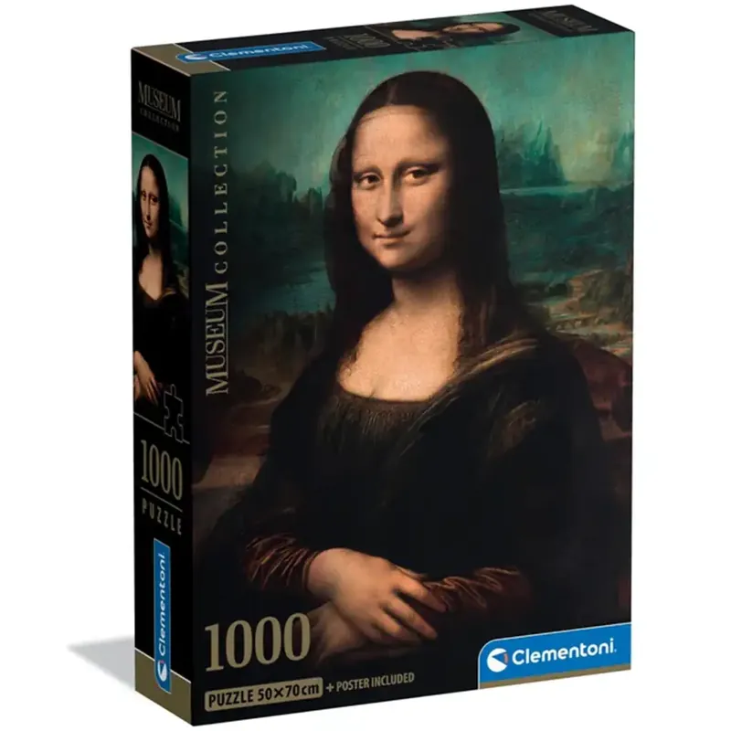 Museum Collection Leonardo da Vinci - Mona Lisa 1000db-os puzzle - Clementoni Árcsökkenés