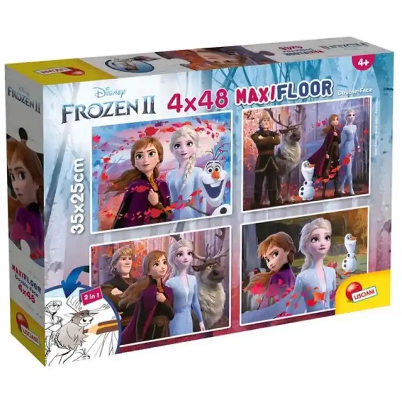 Jégvarázs II 2 az 1-ben maxi 4x48db-os puzzle és színező 35x25cm - Lisciani Nézd meg most