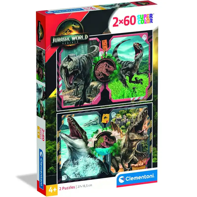Kedvezmény Jurassic World újjászületés 2x60db-os Supercolor puzzle - Clementoni