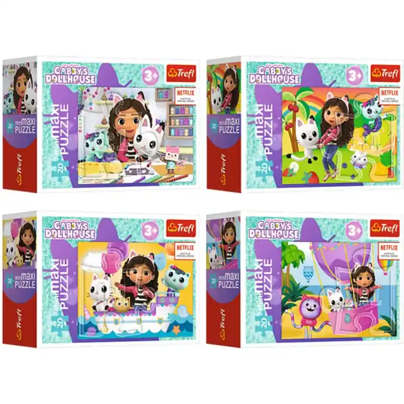Netflix Gabi Babaháza 54db-os minipuzzle négyféle változatban 1db Szuper akció