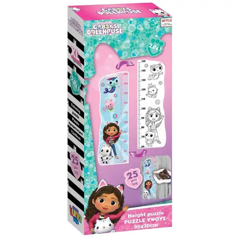 Luna Gabi babaháza színezhető magasságmérő 25db-os maxi puzzle Legnépszerűbb