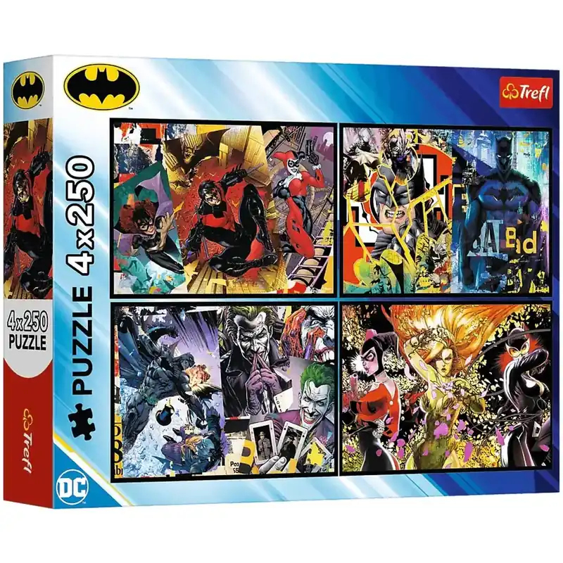 Batman Gotham hősei és gonosztevői 4x250db-os puzzle - Trefl Kedvezmény