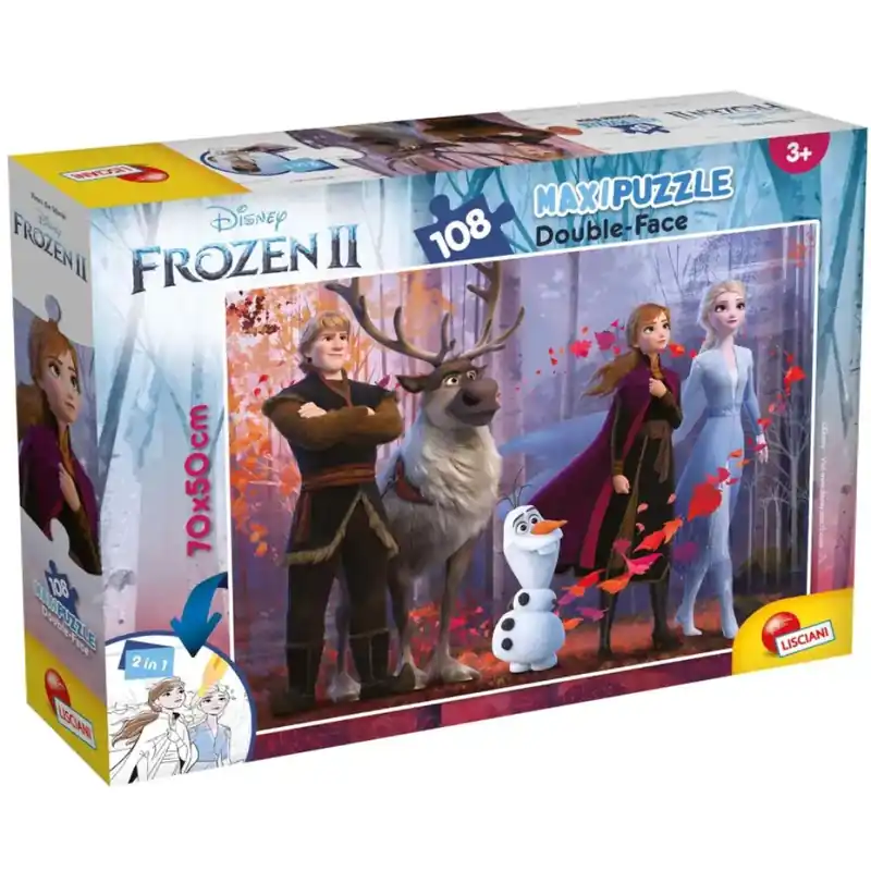 Biztonságos fizetés Jégvarázs 2 2 az 1-ben 108db-os puzzle és színező 70x50cm - Lisciani
