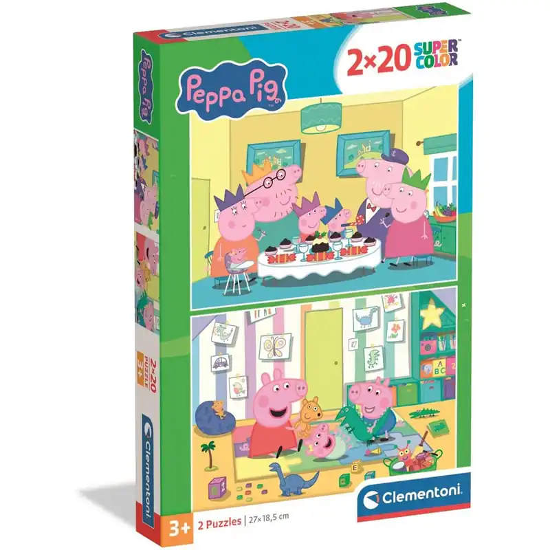 Vásárlói kedvenc Peppa malac 2x20db-os Supercolor puzzle - Clementoni