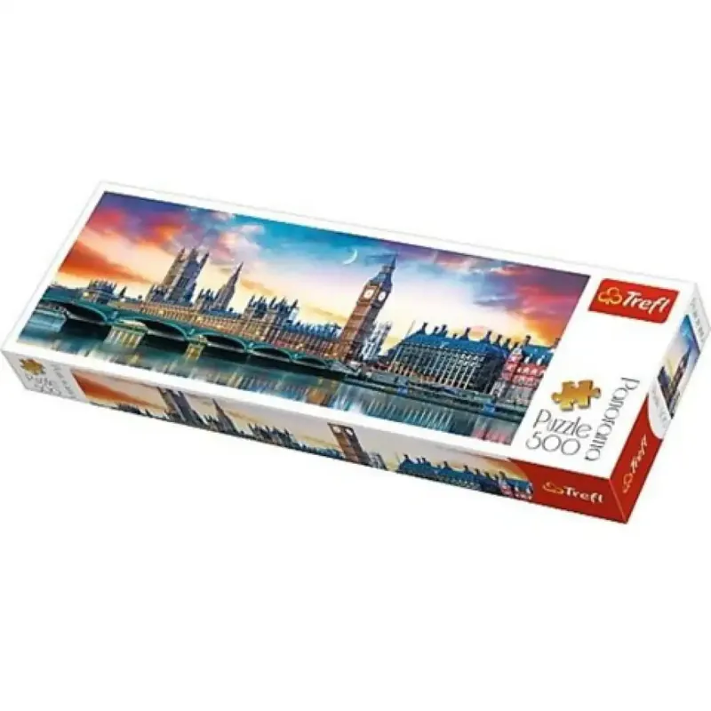 A Big Ben és a Westminsteri apátság, London Panoráma puzzle 500db-os - Trefl Szuper akció