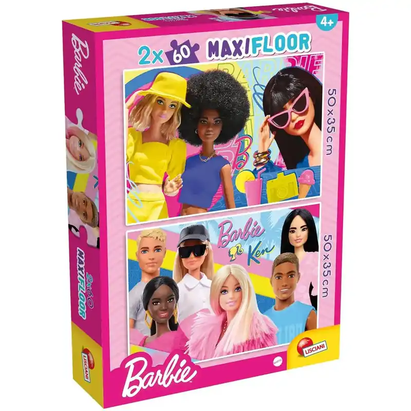 Ne maradj le Barbie és barátai 2x60db-os maxi padló puzzle 50x35cm - Lisciani