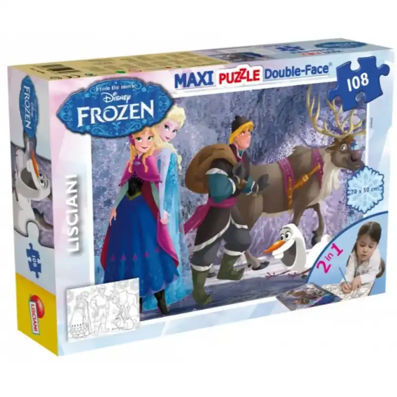 Jégvarázs csapat 2 az 1-ben 108db-os puzzle és színező 70x50cm - Lisciani Újdonság