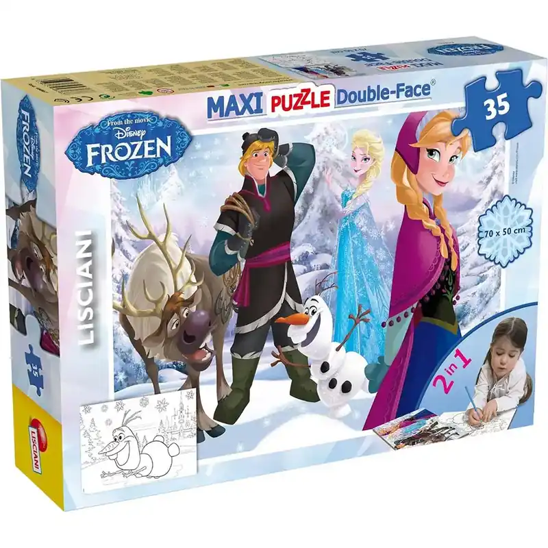 Utolsó esély Jégvarázs 2 az 1-ben maxi 35db-os puzzle és színező 70x50cm - Lisciani