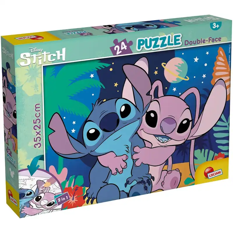 Outlet Stitch 2 az 1-ben 24db-os puzzle és színező 35x25cm - Lisciani