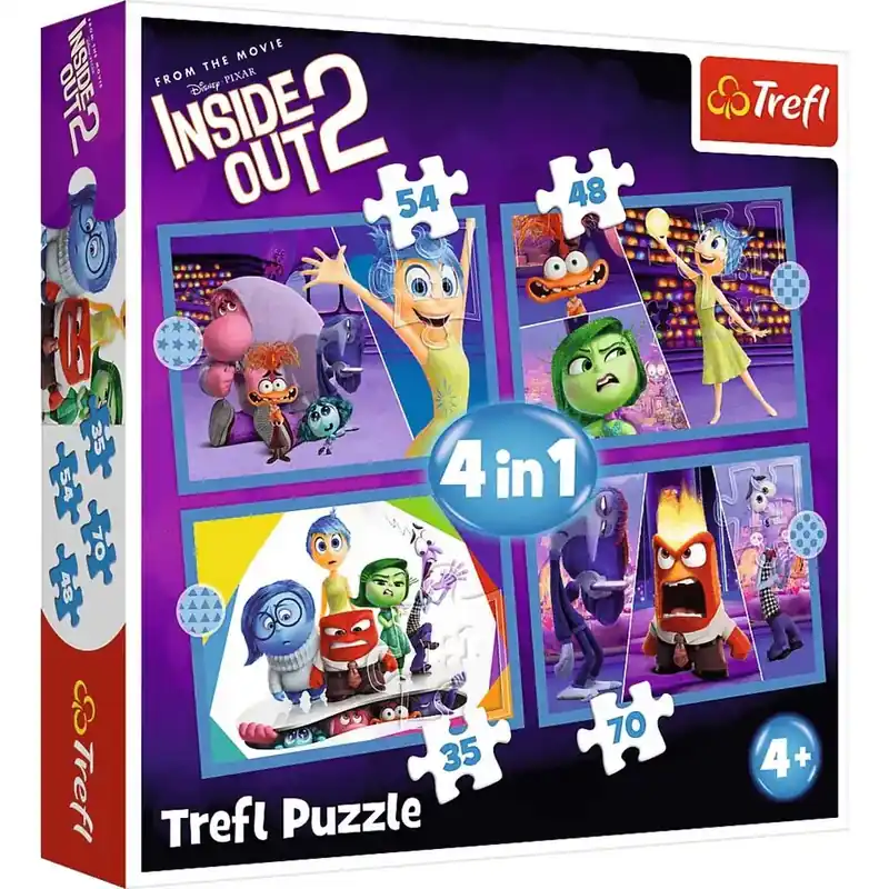 Újdonság Inside Out 2 Agymanók 4 az 1-ben puzzle - Trefl