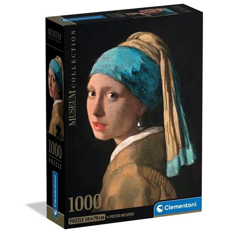 Museum Collection Johannes Vermeer - Leány gyöngy fülbevalóval 1000 db-os puzzle poszterrel - Clementoni Biztonságos fizetés