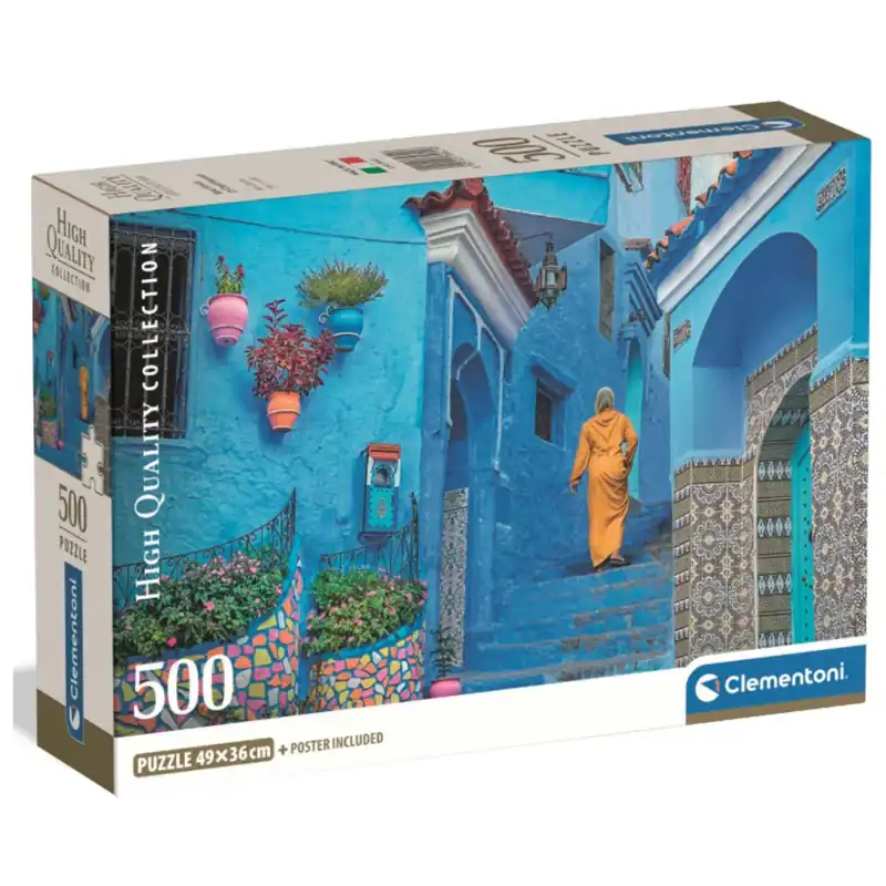 Biztonságos fizetés Chefchaouen kék utcája puzzle 500 db-os