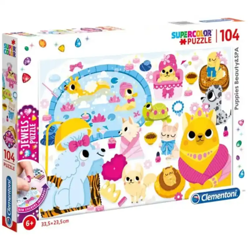 Olcsóbb Kiskedvencek wellnesse 104 db-os puzzle strasszkövekkel - Clementoni