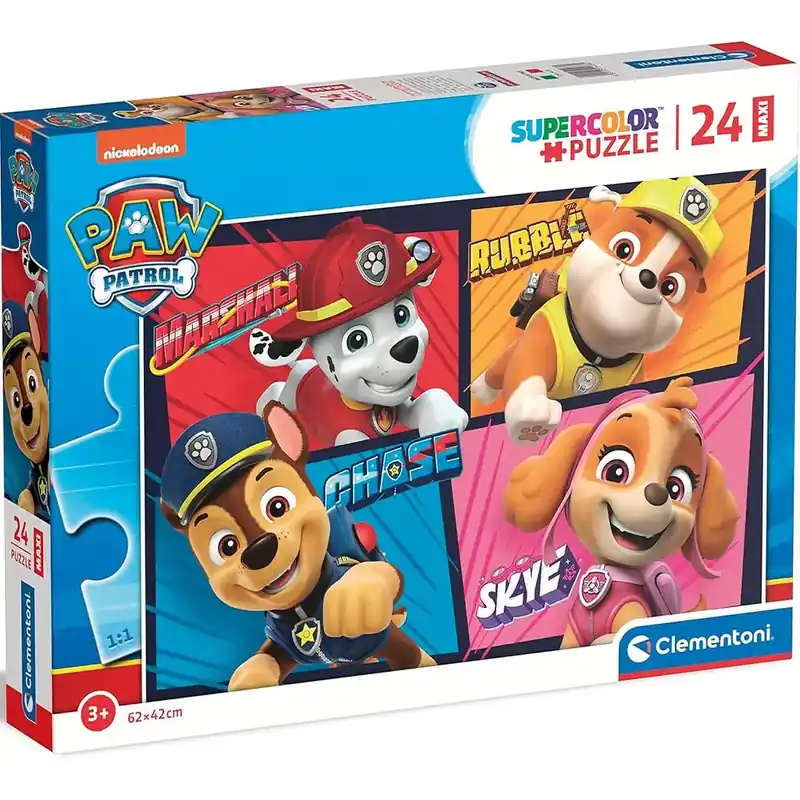 Vásárlói kedvenc Mancs Őrjárat Vigyorgó kutyusok 24 db-os maxi supercolor puzzle - Clementoni