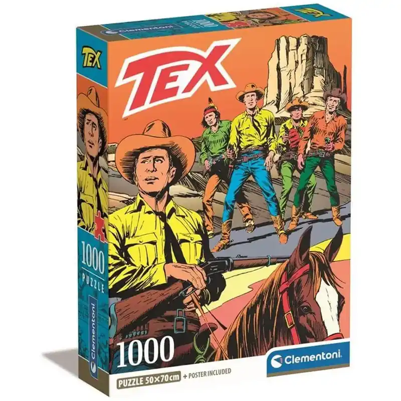 Tex 2 képregényes HQC 1000 db-os puzzle poszterrel - Clementoni Ne maradj le