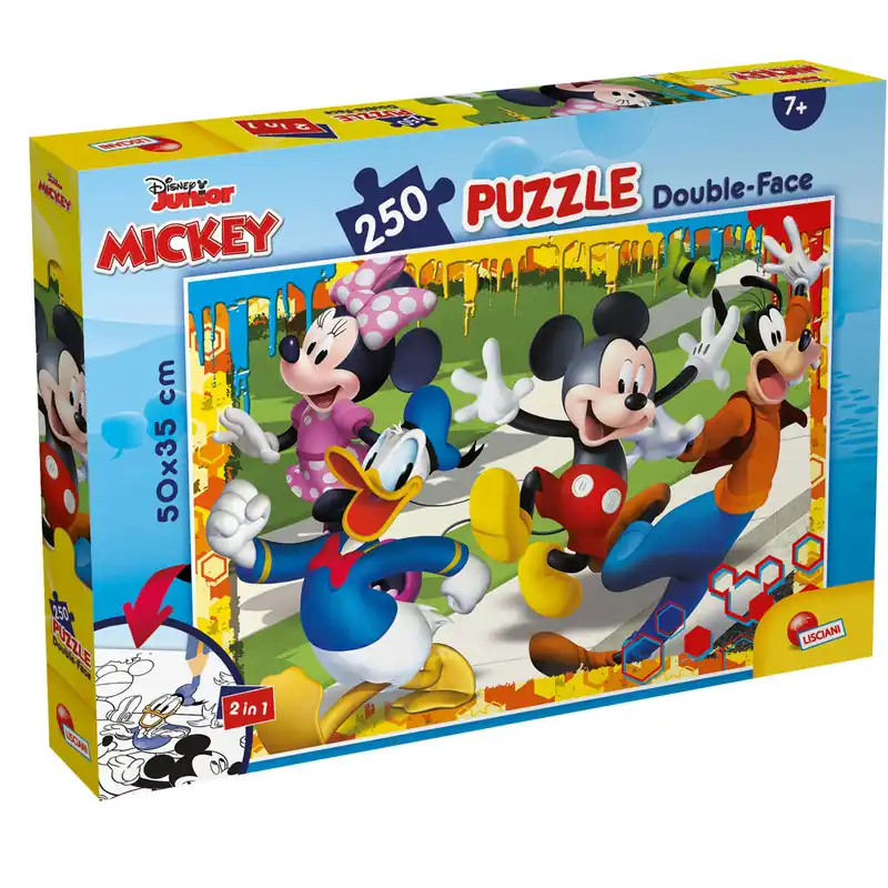 Mickey egér 2 az 1-ben 250db-os puzzle és színező 50x35cm - Lisciani Legnépszerűbb