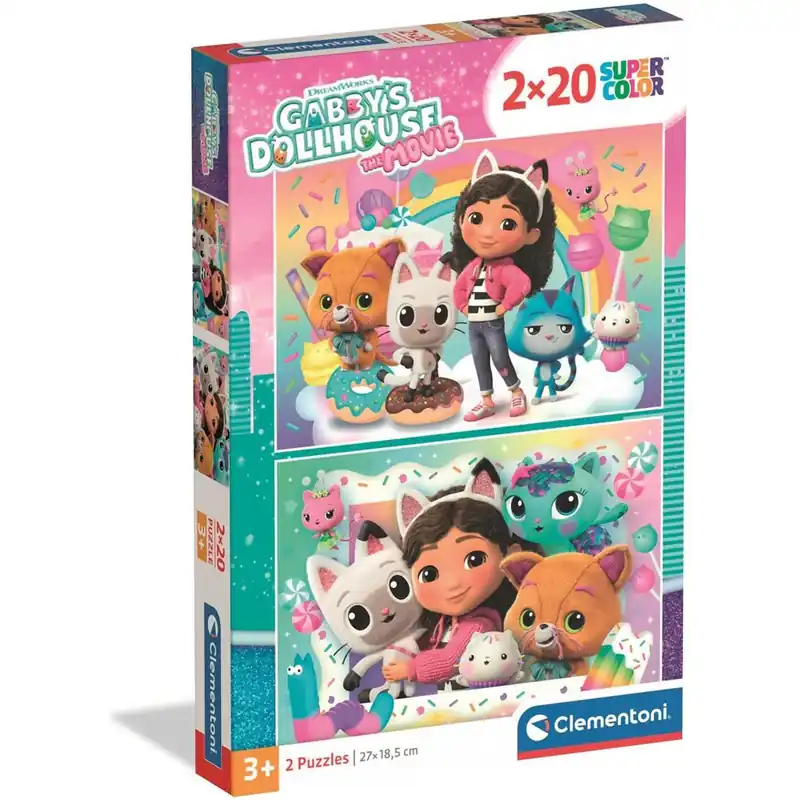 Azonnali szállítás Gabi babaháza 2x20db-os Supercolor puzzle - Clementoni