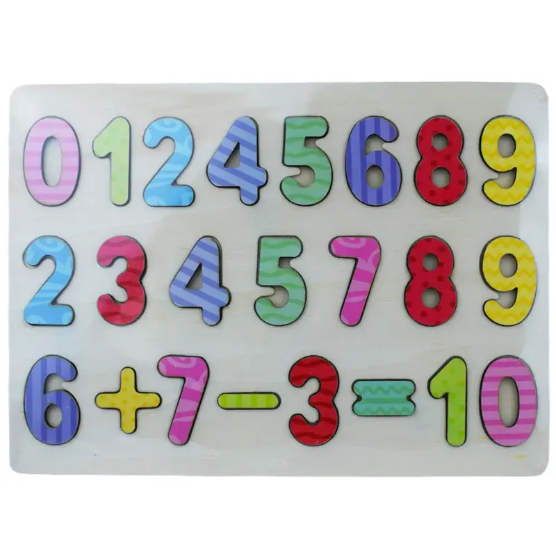 Színes fa számos formaillesztő játék 30x23cm Legkelendőbb
