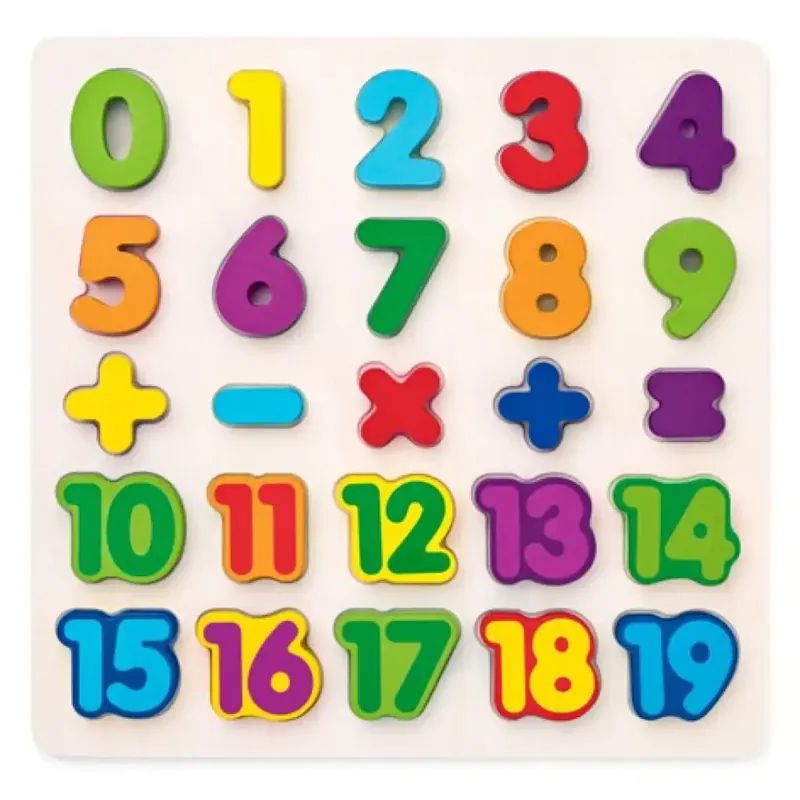 Számok fa formapuzzle 25db-os - Woodyland Biztonságos fizetés