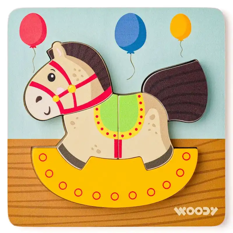 Fa hintaló 5db-os baba puzzle - Woodyland Alacsony ár