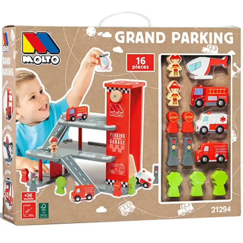 Molto Nature Grand Parking fa pakolóház játékszett Kiárusítás