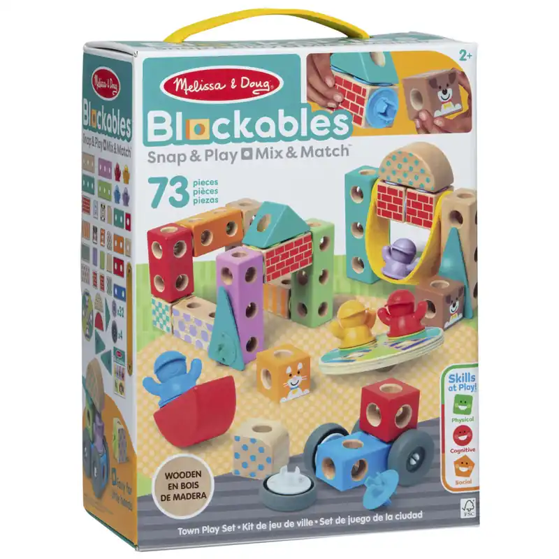 Blockables Városi fa építőjáték - Melissa Doug Kiárusítás