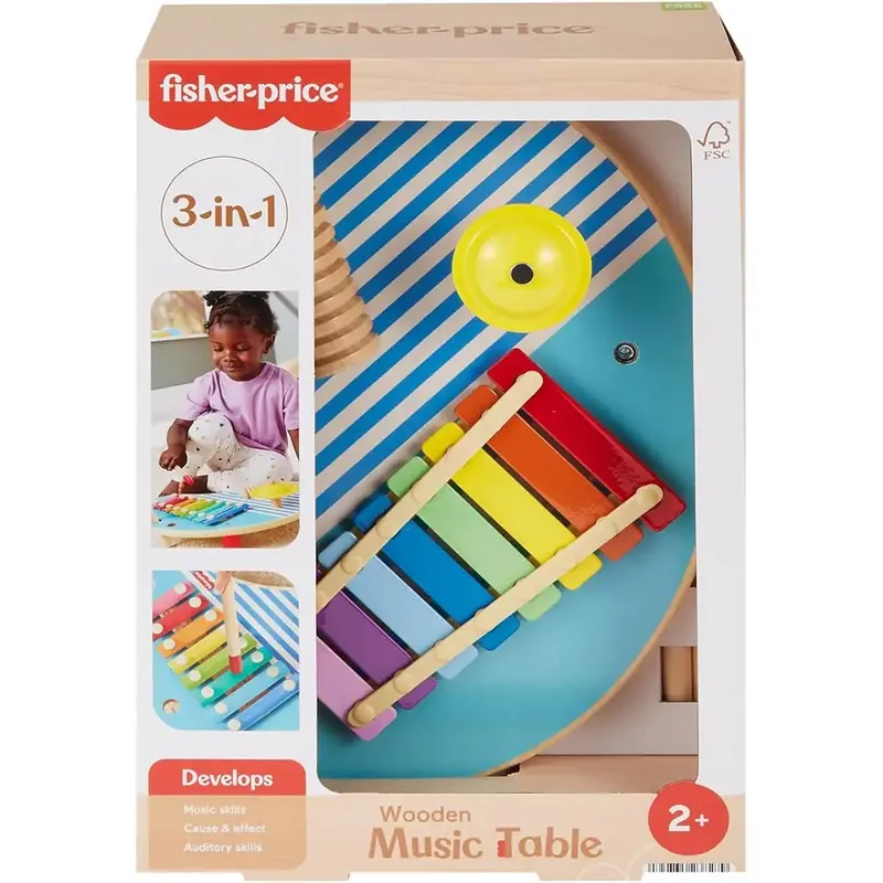 Fisher-Price Wood Fa xilofonos zeneasztalka - Mattel Outlet