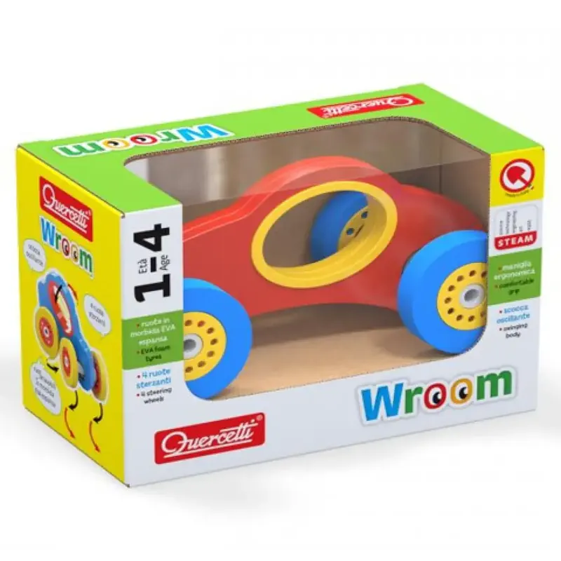 Újdonság Quercetti Wroom fa autó