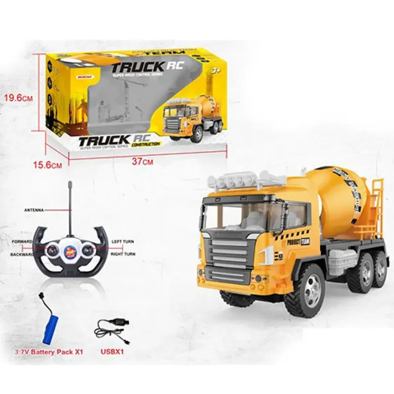 Újdonság RC Betonkeverős mixer távirányítós teherautó fényekkel 1/18