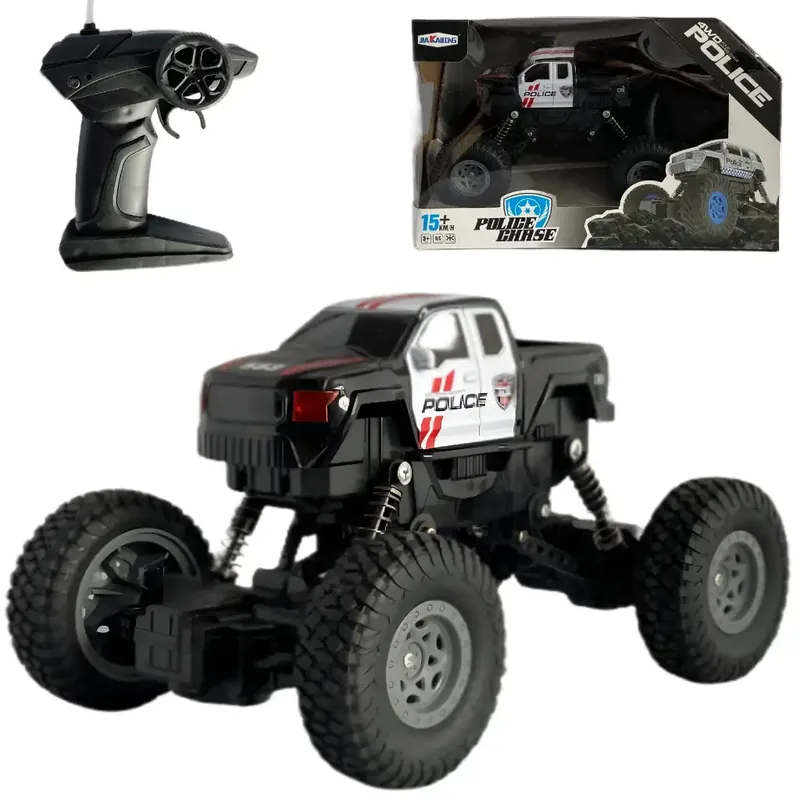 Outlet RC Távirányítós 4WD rendőrségi hegymászó autó 1/18-as méretarány 21cm
