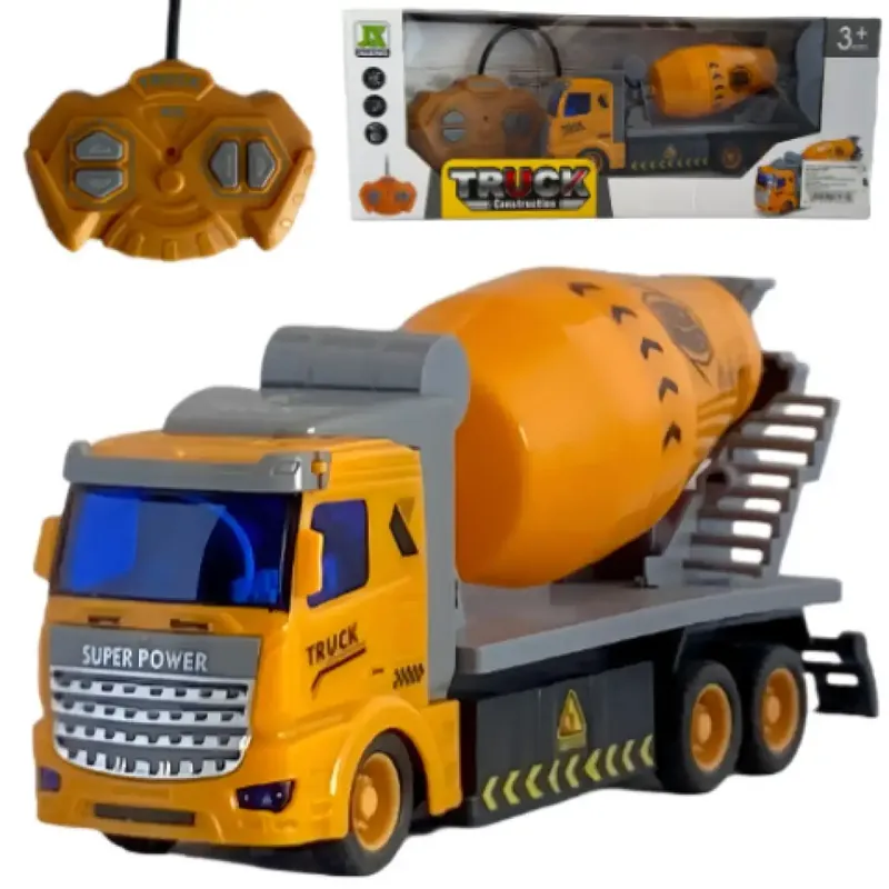 Akciós ár RC Távirányítós betonkeverő mixer fénnyel 1/48-as méretarány 27MHz 20cm