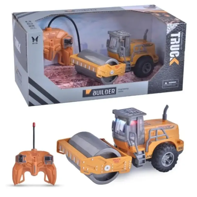 Különleges ajánlat RC Builder Távirányítós úthenger munkagép fénnyel 1/30 27mHz