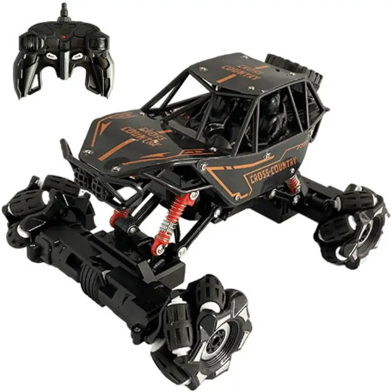 Kedvezmény RC Távirányítós oldalirányban mozgatható Cross Country Jeep rugós felfüggesztéssel és fényeffektekkel 21cm 2,4 GHz