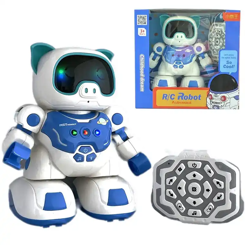 RC Távirányítós interaktív táncoló robot malac fény és hang effektekkel 20cm Népszerű